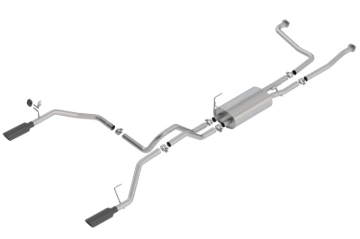 Picture of Borla 16-19 Nissan Titan 5.6L V8 2WD/4WD S-Type Catback Exhaust - Black Chrome Tips