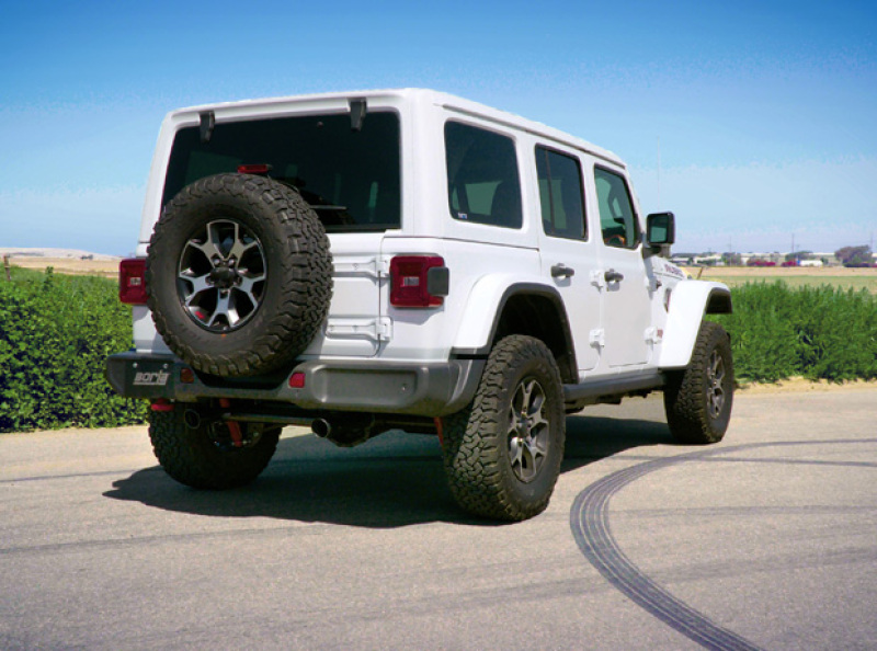 Picture of Borla 18-19 Jeep Wrangler JL/JLU 2.0L 4Cyl 2DR/4DR Axle Back Exhaust S-Type w/ 3.5in Tips - Black