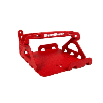 Picture of GrimmSpeed 08-14 Subaru WRX STI Lightweight Battery Mount Kit - Red