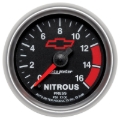 Picture of Autometer GM Bowtie Black 2-1/16in 0-1600 PSI Nitrous Pressure - Digital Stepper Motor