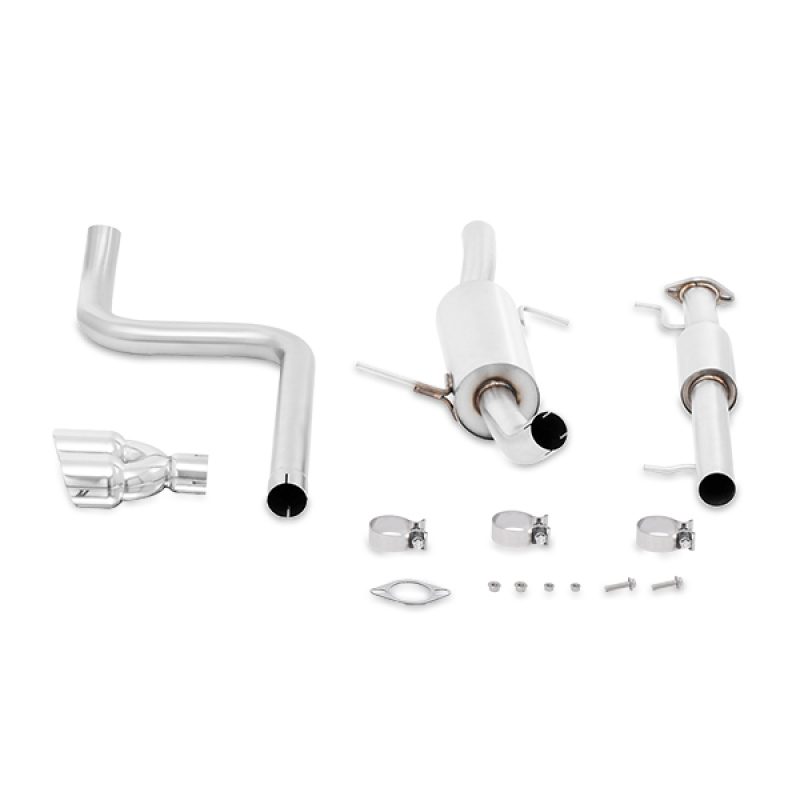 Picture of Mishimoto 14-16 Ford Fiesta ST 1.6L 2.5in Stainless Steel Resonated Cat-Back Exhaust w/ Polish Tips