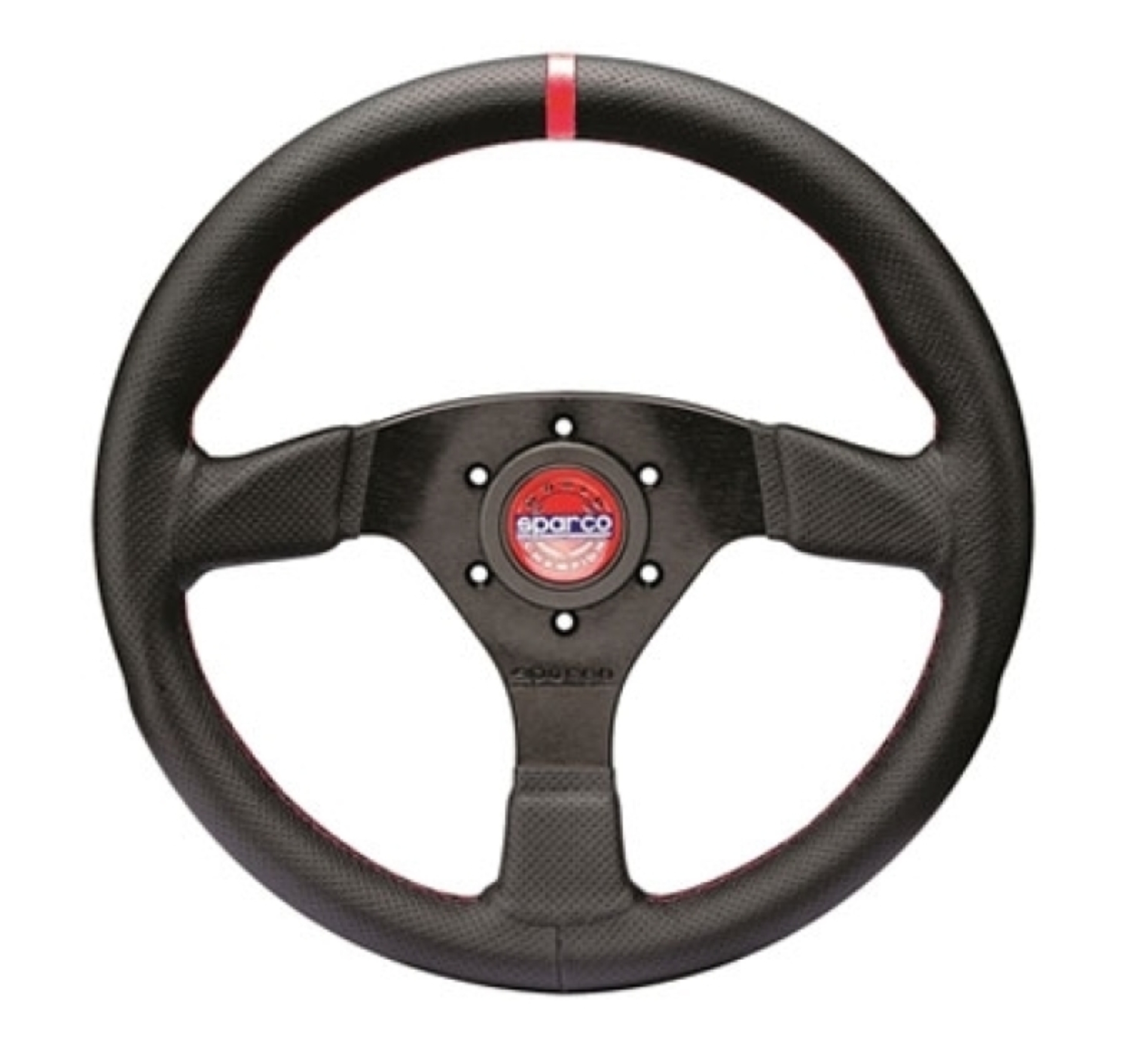 Picture of Sparco Steering Wheel R383 Champion Black Leather / Black Stitching
