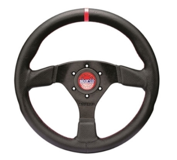 Picture of Sparco Steering Wheel R383 Champion Black Leather / Black Stitching