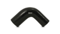 Picture of Vibrant 1.5in ID x 2in ID x 4in Long Gloss Black Silicone 90 Degree Transition Elbow