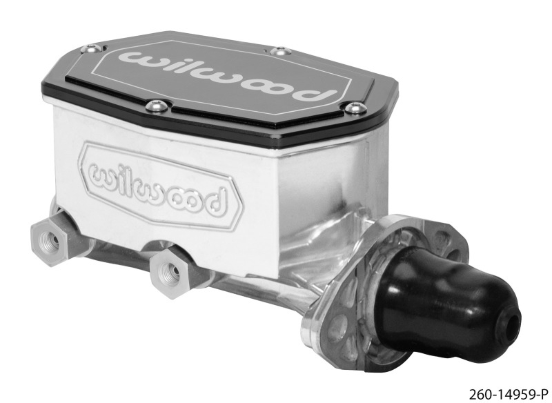 Picture of Wilwood Compact Tandem Master Cylinder - 1in Bore - w/Pushrod (Ball Burnished)