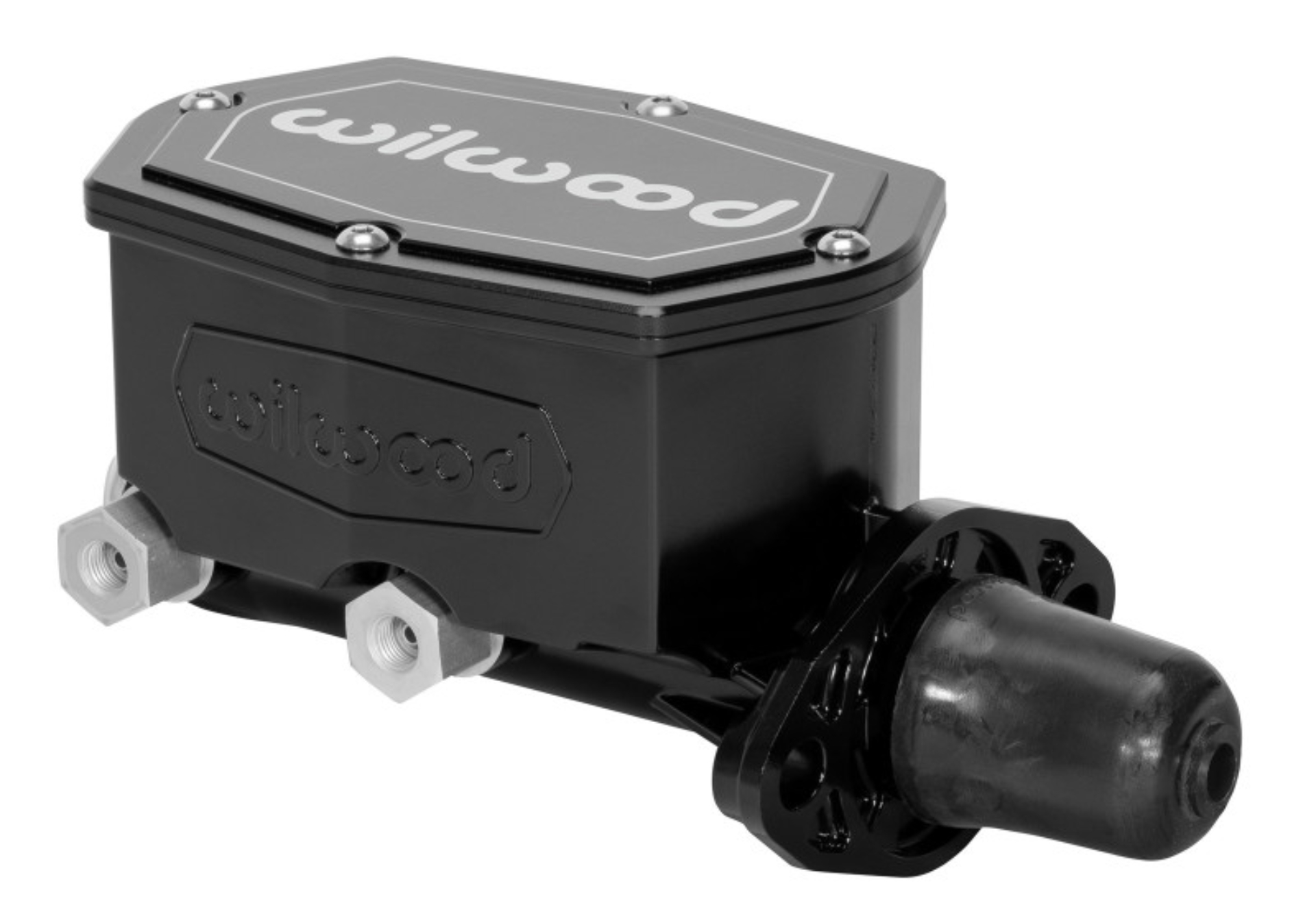 Picture of Wilwood Compact Tandem Master Cylinder - 1.12in Bore - w/Pushrod (Black)