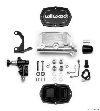 Picture of Wilwood Compact Tandem M/C - 1in Bore - w/Bracket and Valve - Ball Burnished