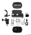 Picture of Wilwood Compact Tandem M/C - 1in Bore - w/Bracket and Valve (Pushrod) - Black