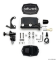 Picture of Wilwood Compact Tandem M/C - 7/8in Bore w/Bracket and Valve fits Mustang (Pushrod) - Black