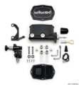 Picture of Wilwood Compact Tandem M/C - 1in Bore w/Bracket and Valve fits Mustang (Pushrod) - Black
