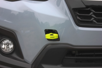 Picture of PERRIN 22-26 Subaru WRX / 18-23 Crosstrek / 20-25 OBXT Tow Hook Kit (Front) - Neon Yellow