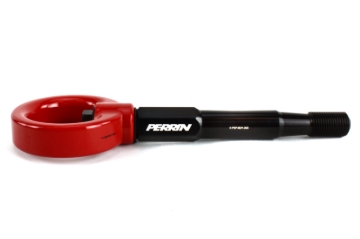 Picture of PERRIN 15-17 Subaru WRX & STI / 13-17 Crosstrek / 12-16 Impreza Tow Hook Kit (Front) - Red