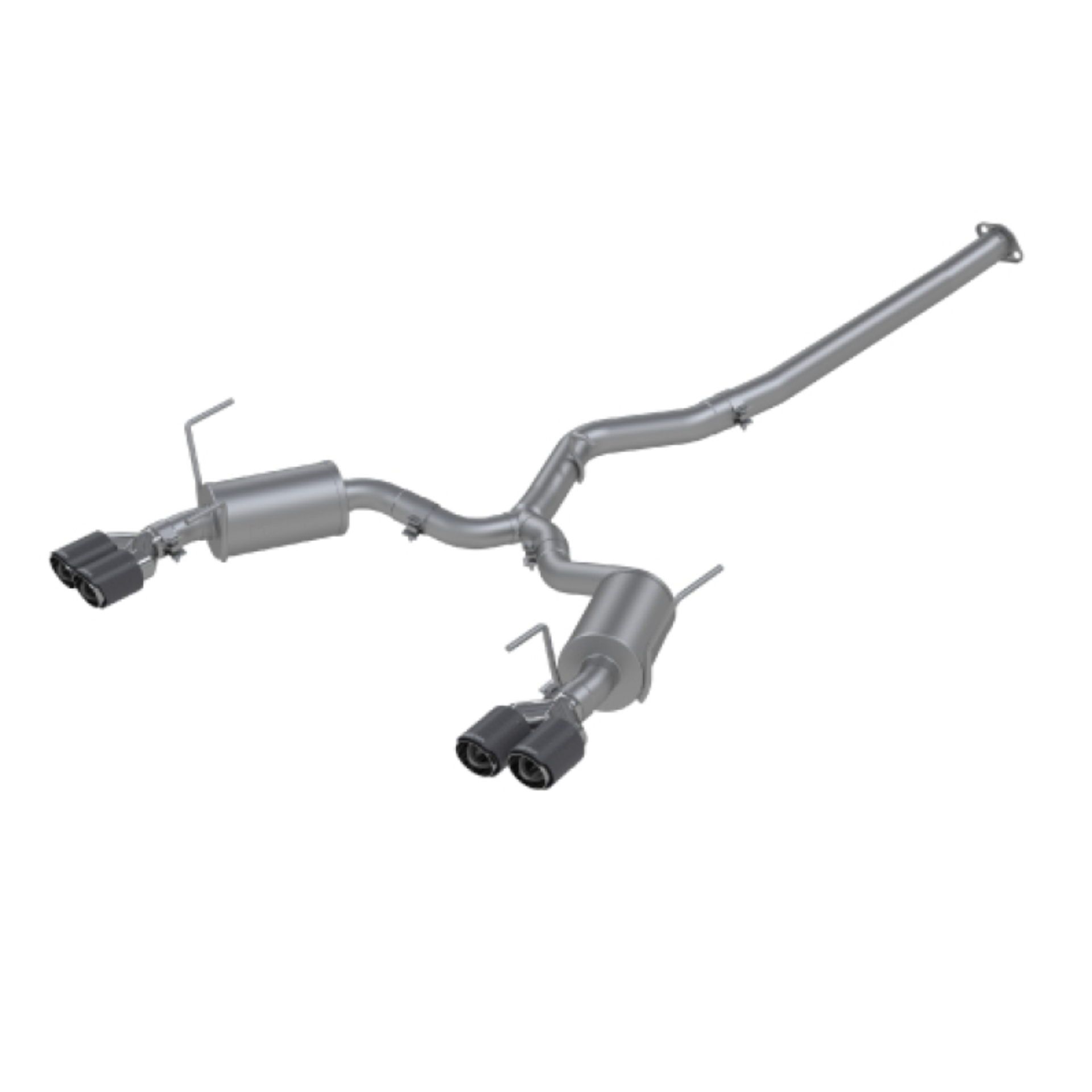 Picture of MBRP 15-19 Subaru WRX 2.0L/STI 2.5L 3in Dual Split Rear Exit w/ 3.5in CF Tips - T304 Street Version