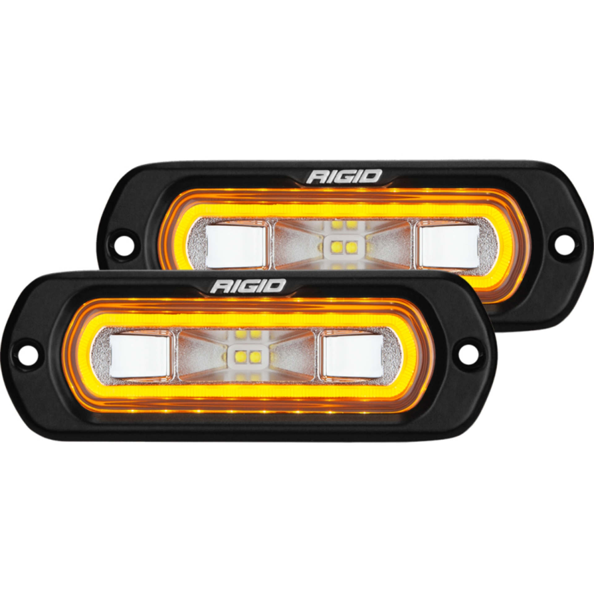 Picture of Rigid Industries SR-L Series Flush Mount LED Spreader Pair w/ Amber Halo - Universal