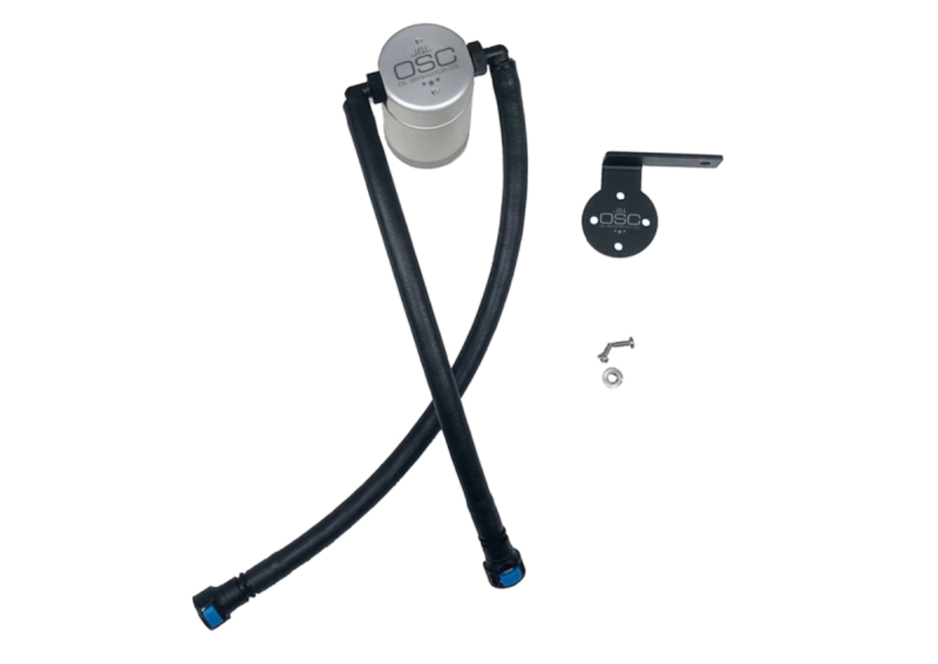 Picture of J&L 19-26 Chevrolet Silverado/GMC Sierra 1500 5.3L V8 Driver Side Oil Separator 3.0 - Clear Anod