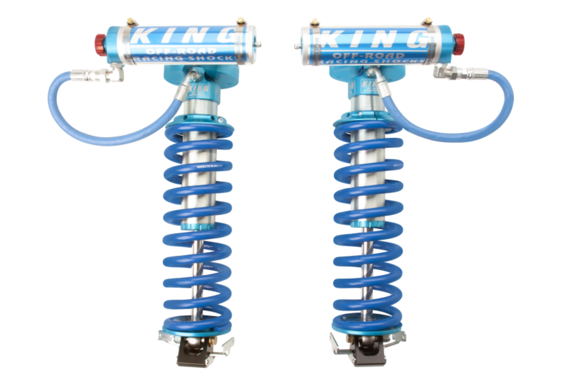 Picture of King Shocks 2005+ Ford F-250 4WD Front 2.5 Dia Remote Res Coilover Conversion w/Adjuster (Pair)