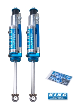 Picture of King Shocks 97-06 Jeep Wrangler TJ Front 2.5 Dia Piggy Hose Reservoir Shock 0-2in Lift (Pair)