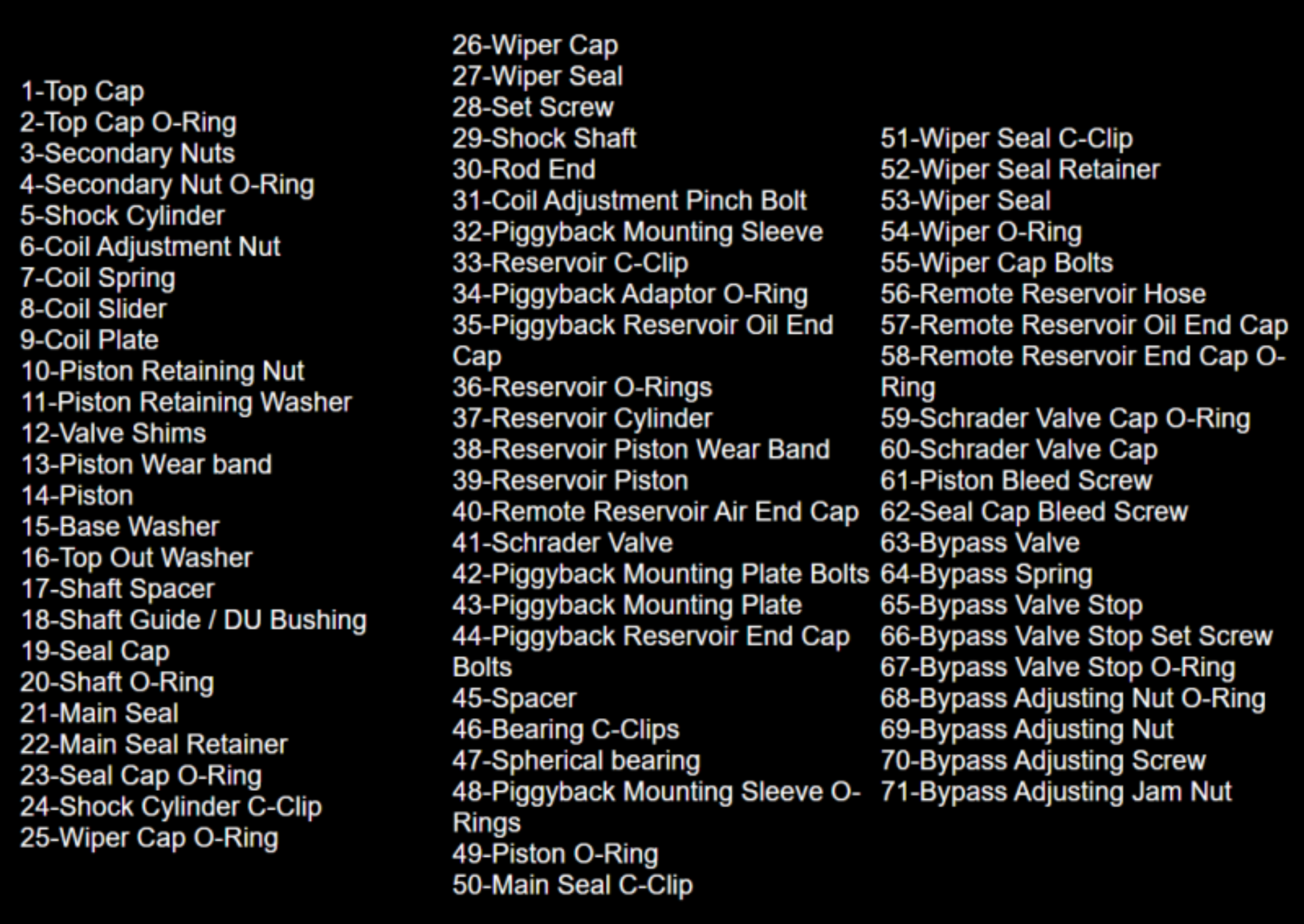 Picture of King Shocks 3 Piece Spring Slider Aluminum 2.5 RS