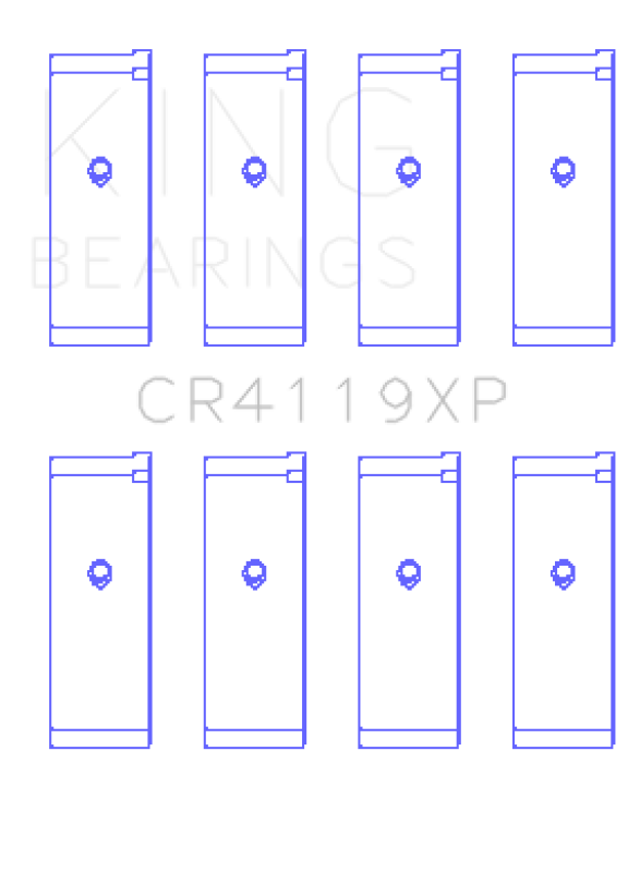 Picture of King Mitsubishi 4G91/4G92/4G93 16V (Size 0.25mm) XP - Series Performance Rod Bearing Set