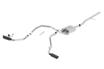Picture of Borla 14-19 Chevrolet Silverado / GMC Sierra 1500 Cat-Back Touring Exhaust - 4in Tip
