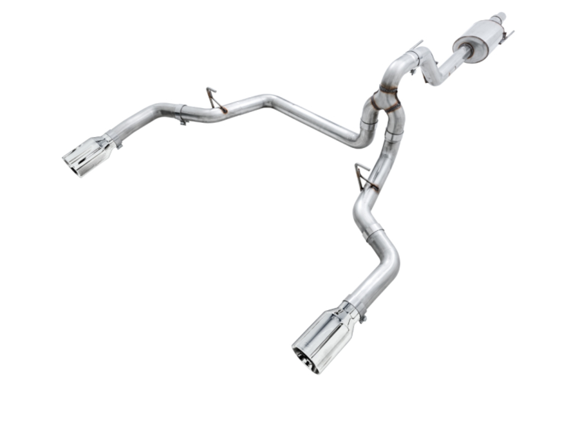 Picture of AWE Tuning 2015+ Ford F-150 0FG Dual Exit Performance Exhaust System w/5in Chrome Silver Tips