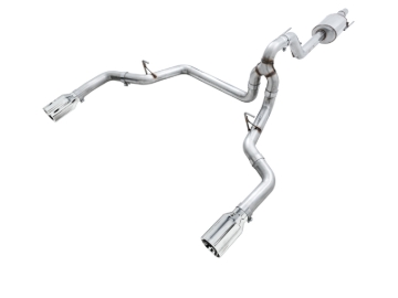 Picture of AWE Tuning 2015+ Ford F-150 0FG Dual Exit Performance Exhaust System w/5in Chrome Silver Tips