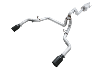 Picture of AWE Tuning 2015+ Ford F-150 0FG Dual Exit Performance Exhaust System w/5in Diamond Black Tips