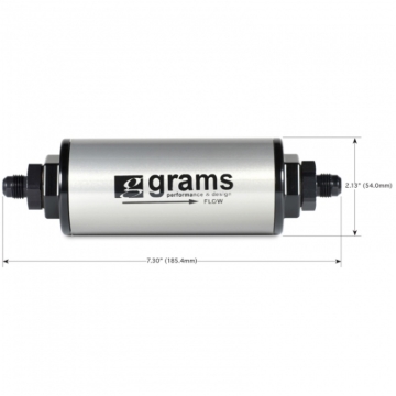 Picture of Grams Performance 100 Micron -8AN Fuel Filter