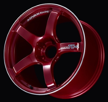 Picture of Advan TC4 18x9.5 +45 5x100 Candy Racing Red