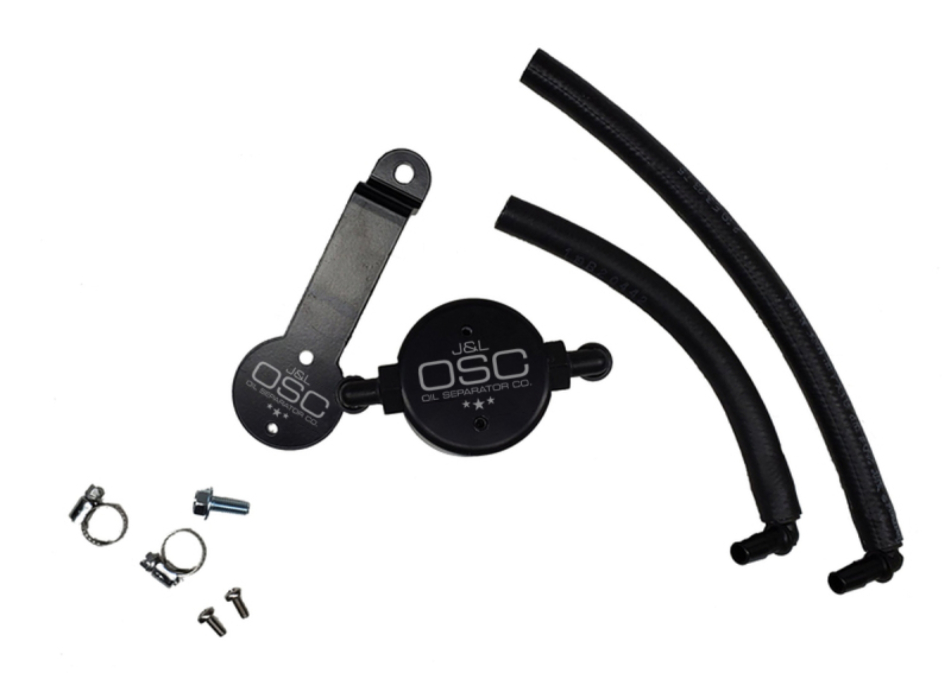Picture of J&L 16-23 Toyota Tacoma 3.5L Driver Side Oil Separator 3.0 - Black Anodized