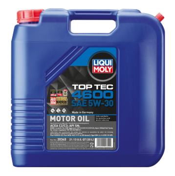 Picture of LIQUI MOLY 20L Top Tec 4600 Motor Oil SAE 5W30