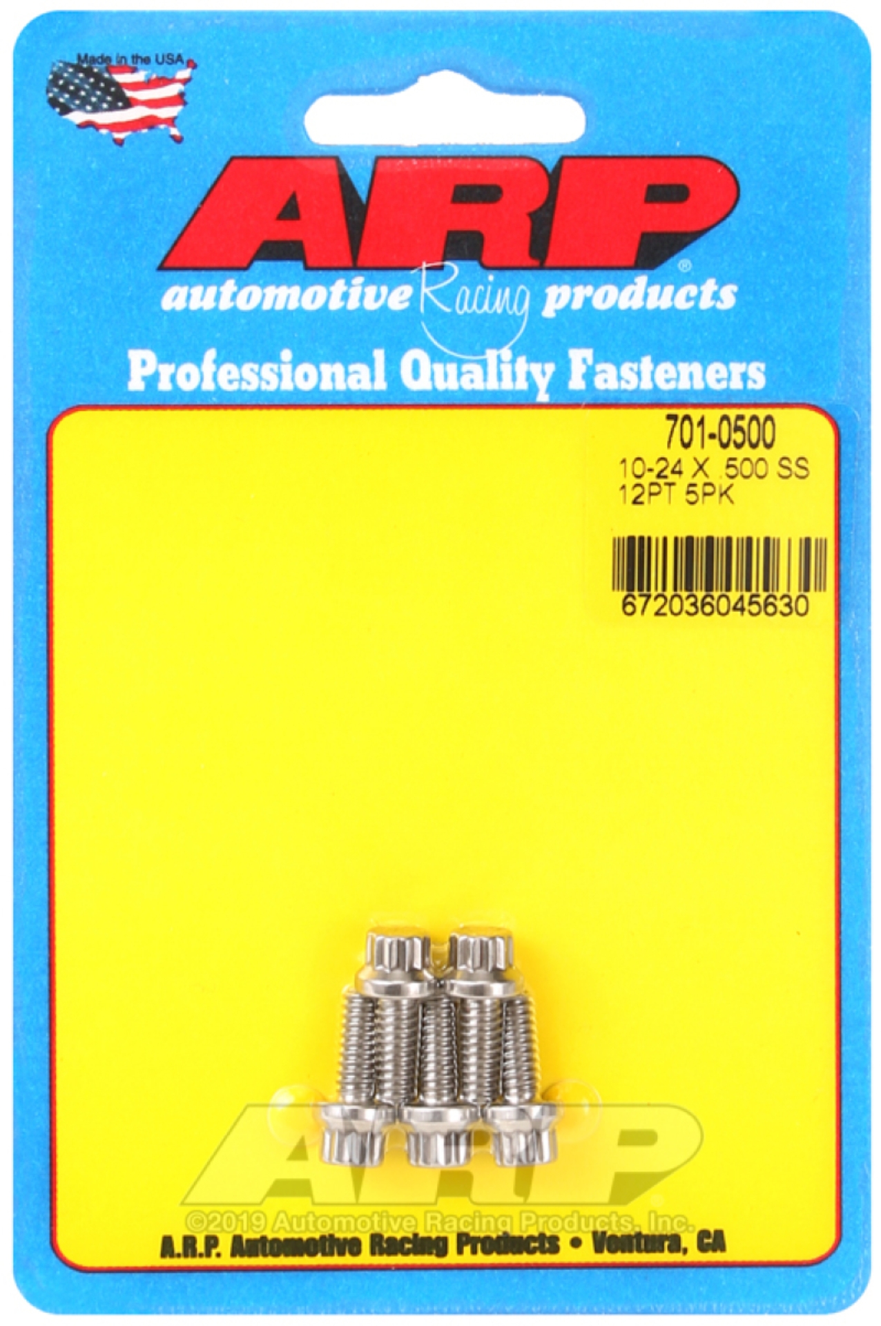 Picture of ARP 10-24 x .500 12pt SS bolts