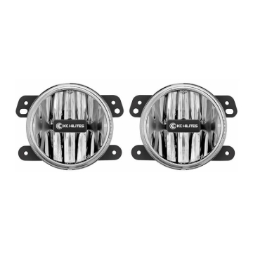 Picture of KC HiLiTES 10-18 Jeep JK 4in. Gravity G4 LED Light 10w SAE/ECE Clear Fog Beam (Pair Pack System)