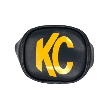 Picture of KC HiLiTES 3in. Rectangle Soft Cover (Pair) - Black w/Yellow KC Logo