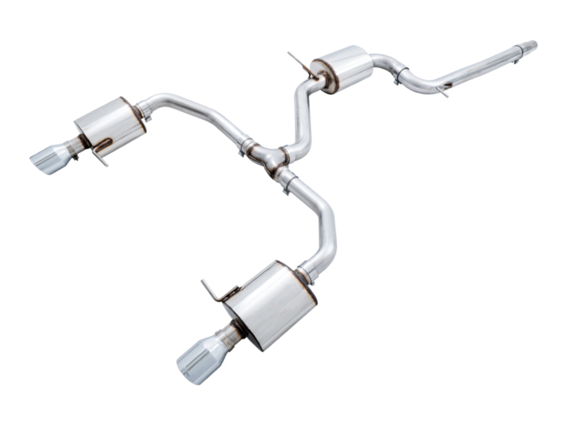 Picture of AWE Tuning 18-21 Volkswagen Jetta GLI Mk7 Touring Exhaust - Chrome Silver Tips (Fits High-Flow DP)