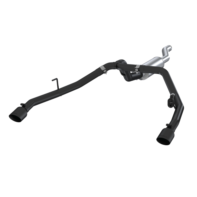 Picture of MBRP 2020 Jeep Gladiator 3.6L 2.5in Dual Rear Exit Cat Back Exhaust Black Coated
