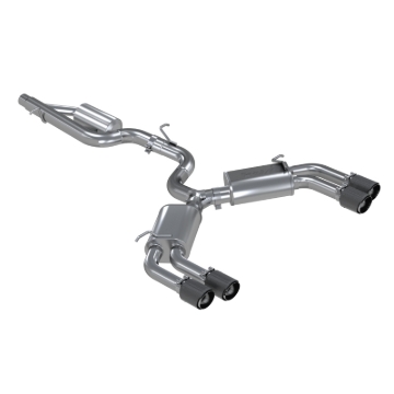 Picture of MBRP 15-18 Audi S3 SS 3in Quad Split Rear Exit w/ Carbon Fiber Tips - T304