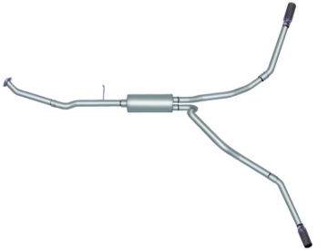 Picture of Gibson 99-05 Chevrolet Silverado 1500 Base 4.3L 2.5in Cat-Back Dual Extreme Exhaust - Aluminized