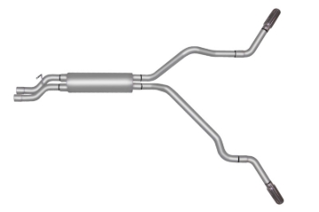 Picture of Gibson 02-05 Chevrolet Silverado 2500 HD Base 6.0L 2.5in Cat-Back Dual Extreme Exhaust - Aluminized