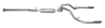 Picture of Gibson 14-18 Chevrolet Silverado 1500 LTZ 6.2L 3.5in/2.25in Cat-Back Dual Split Exhaust - Stainless