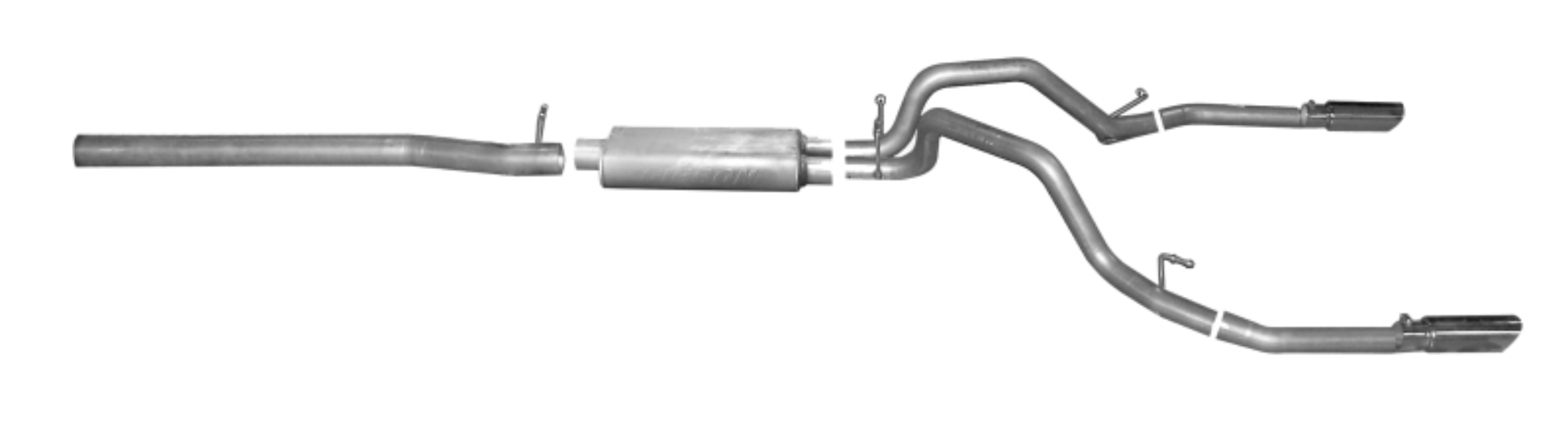 Picture of Gibson 14-19 Cadillac Escalade Base 6.2L 3.5in/2.25in Cat-Back Dual Split Exhaust - Stainless