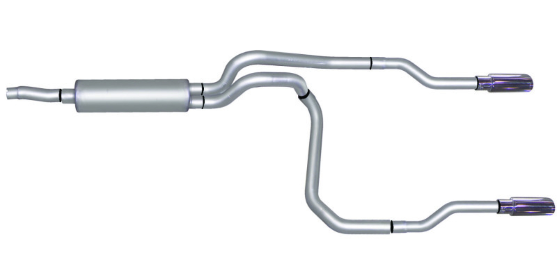 Picture of Gibson 02-03 Dodge Dakota SLT 3.9L 2.5in Cat-Back Dual Split Exhaust - Stainless