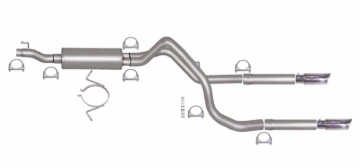 Picture of Gibson 06-08 Dodge Ram 1500 Laramie 5.7L 2.5in Cat-Back Dual Split Exhaust - Stainless