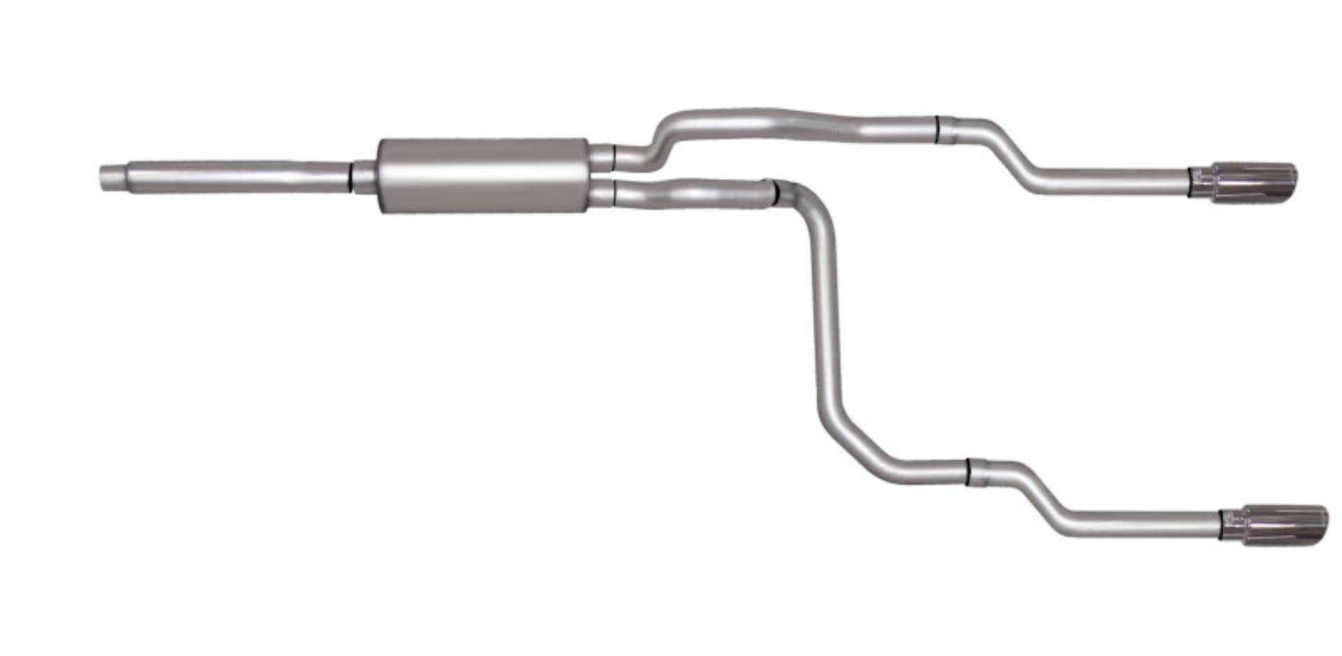 Picture of Gibson 87-92 Ford F-150 Custom 4.9L 2.5in Cat-Back Dual Split Exhaust - Stainless