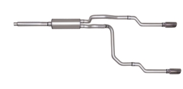 Picture of Gibson 87-92 Ford F-150 Custom 4.9L 2.5in Cat-Back Dual Split Exhaust - Stainless