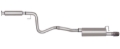 Picture of Gibson 06-09 Chevrolet HHR LS 2.2L 2.5in Cat-Back Single Exhaust - Aluminized