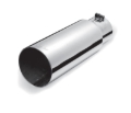 Picture of Gibson Round Single Wall Straight-Cut Tip - 3.5in OD/2.5in Inlet/12in Length - Stainless