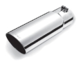 Picture of Gibson Round Single Wall Angle-Cut Tip - 5in OD/4in Inlet/12in Length - Stainless