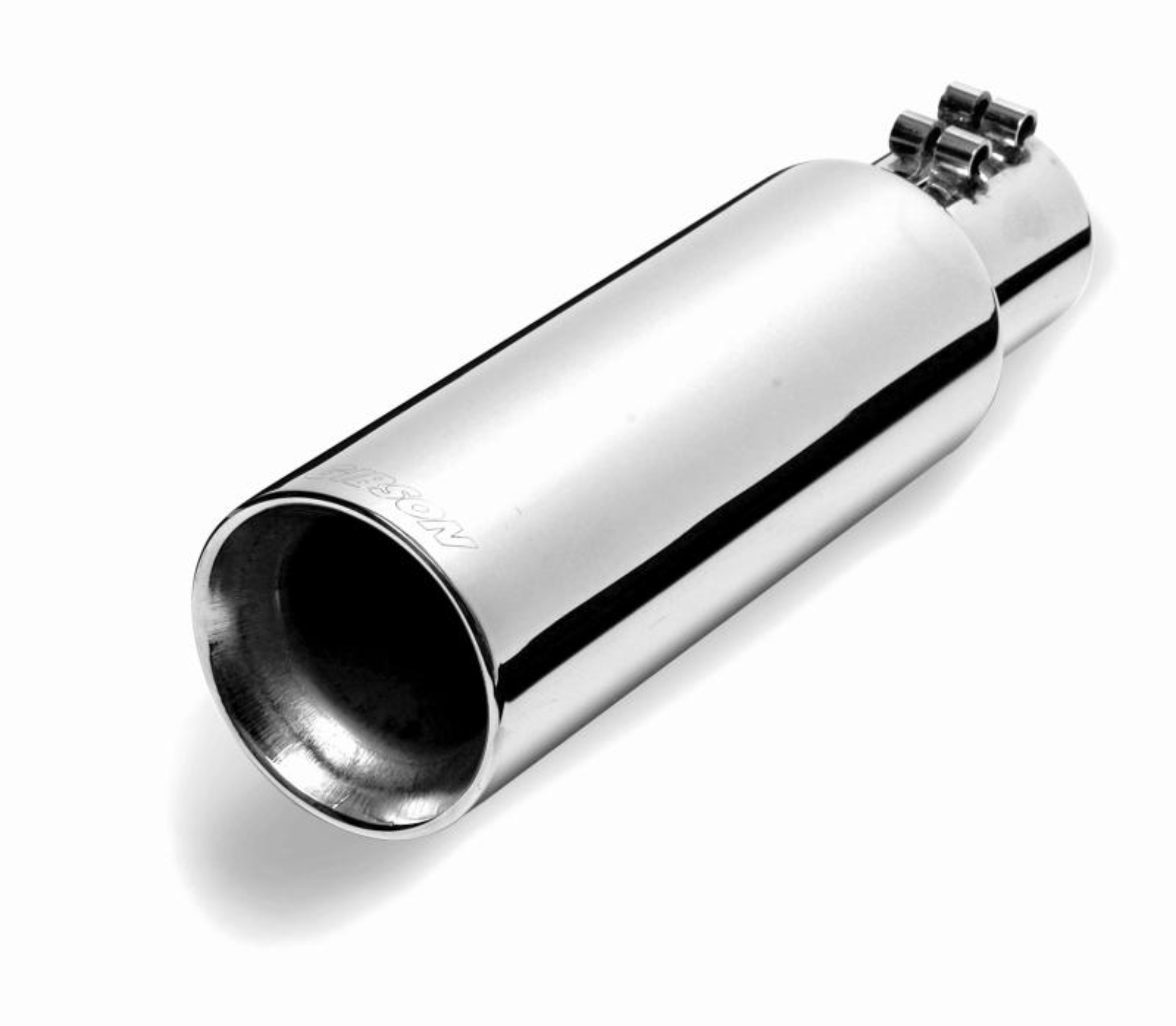 Picture of Gibson Round Dual Wall Angle-Cut Tip - 4in OD/2.5in Inlet/12in Length - Stainless