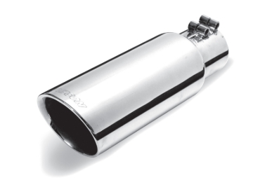 Picture of Gibson Round Dual Wall Angle-Cut Tip - 4in OD/2.25in Inlet/6.5in Length - Stainless